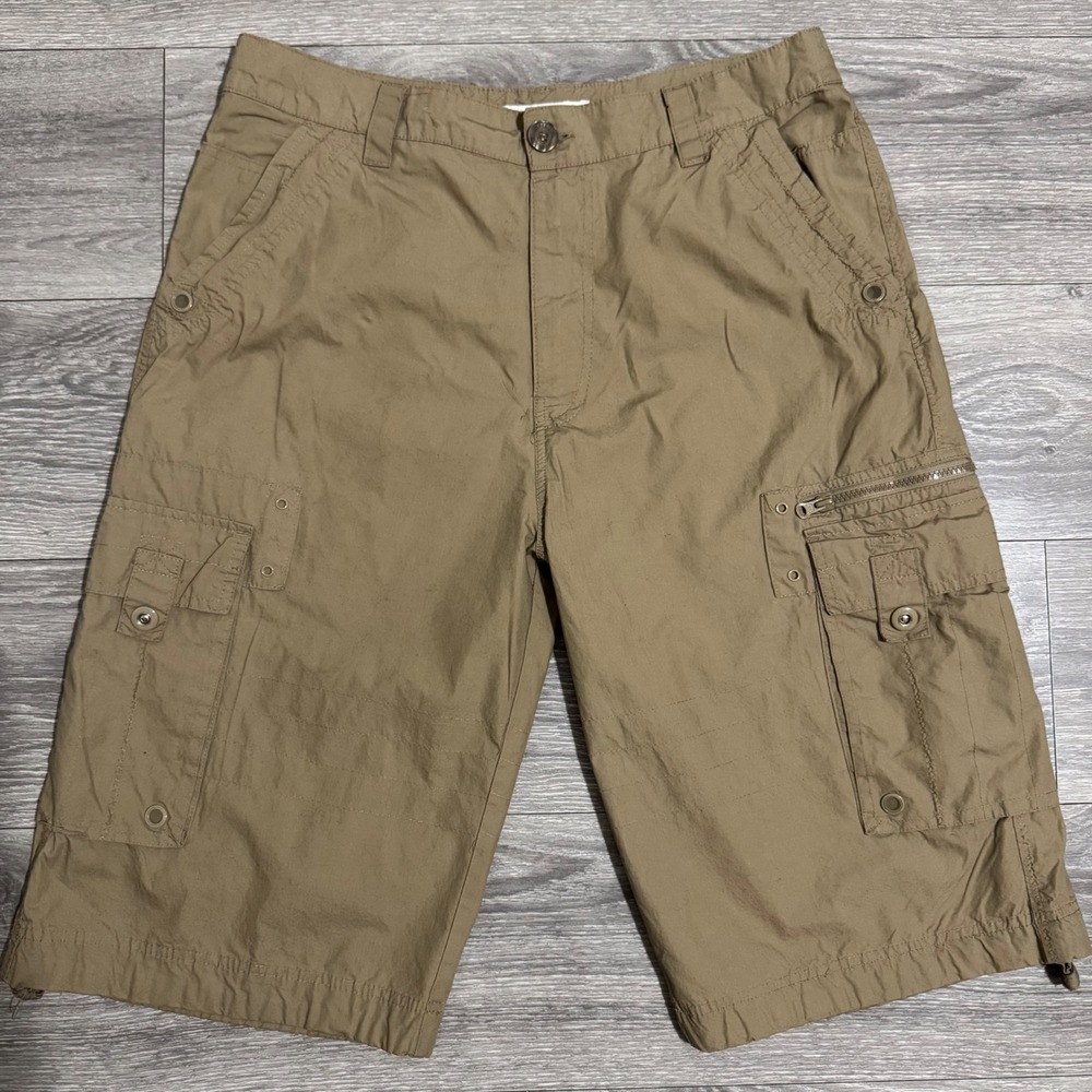 Imperious Cargo Cotton Shorts W34 L14.5 Mens‎ Khaki Tan Multi Pocket Utility